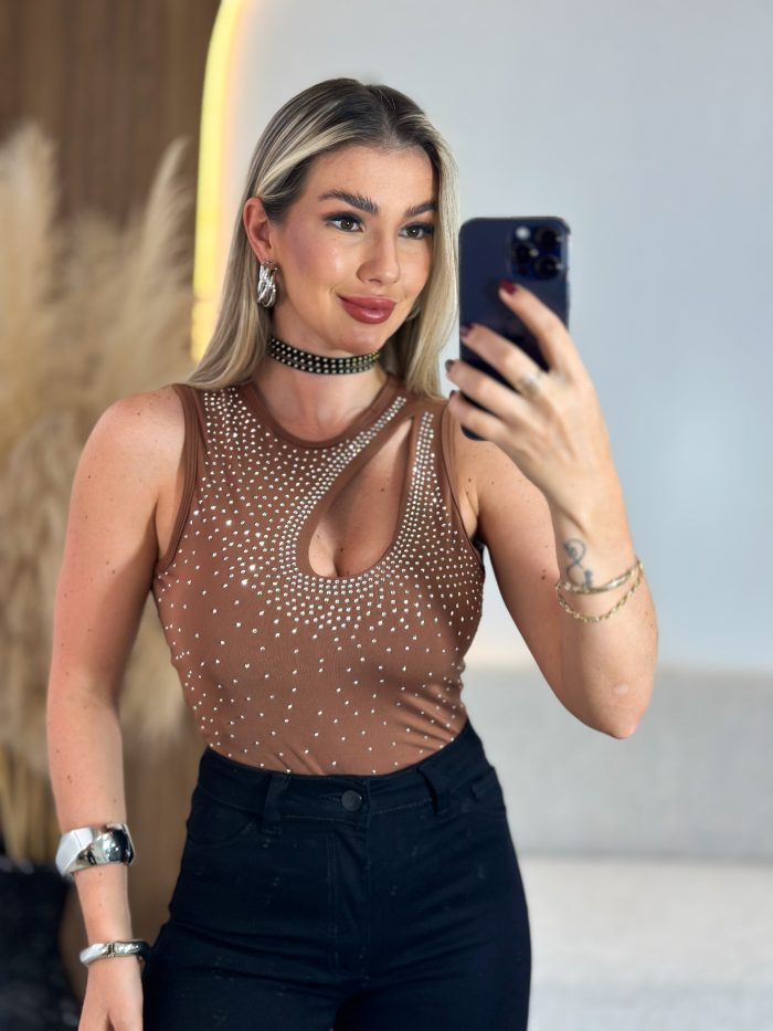 Cropped Luana Marrom