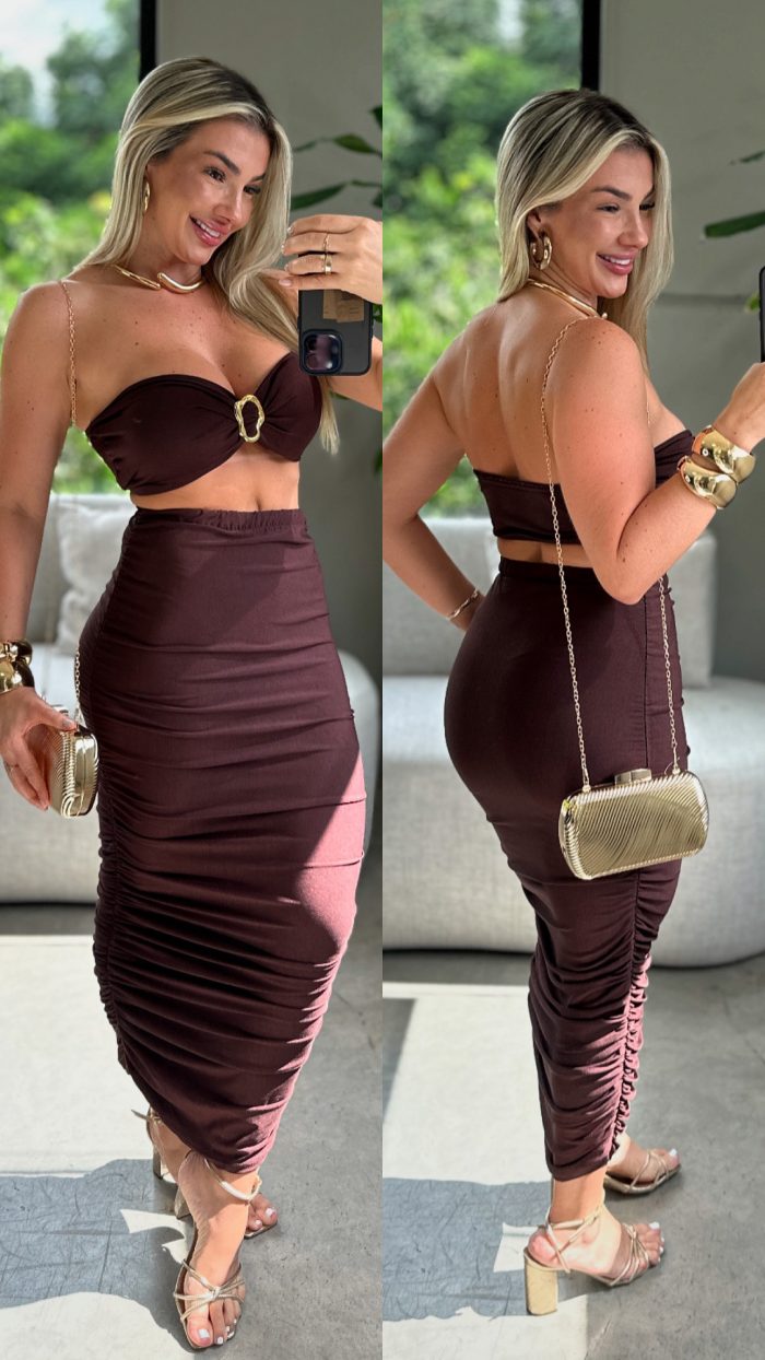 Conjunto Raiana Marrom
