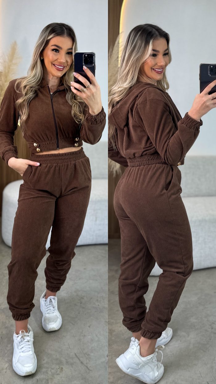 Conjunto Sofia Marrom