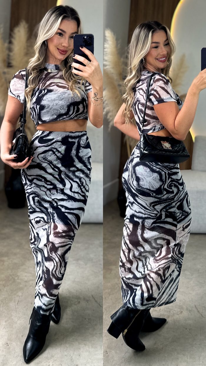 Conjunto Thyna Cinza