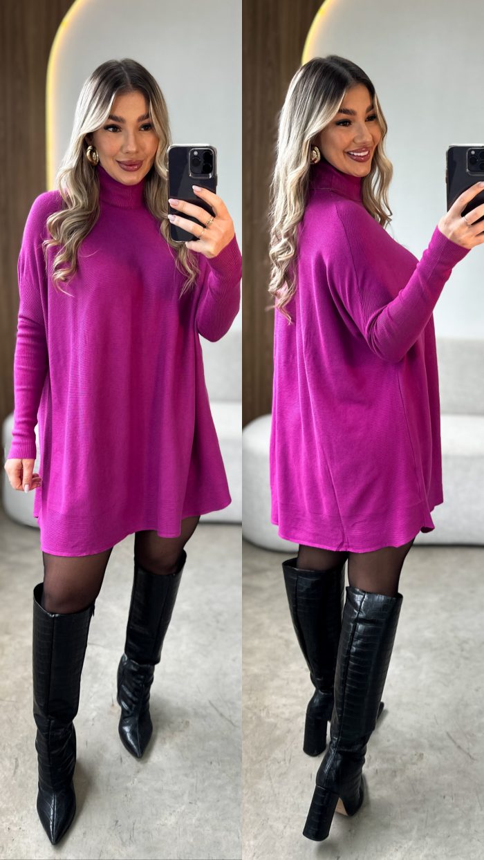 Poncho Madalena Fucsia