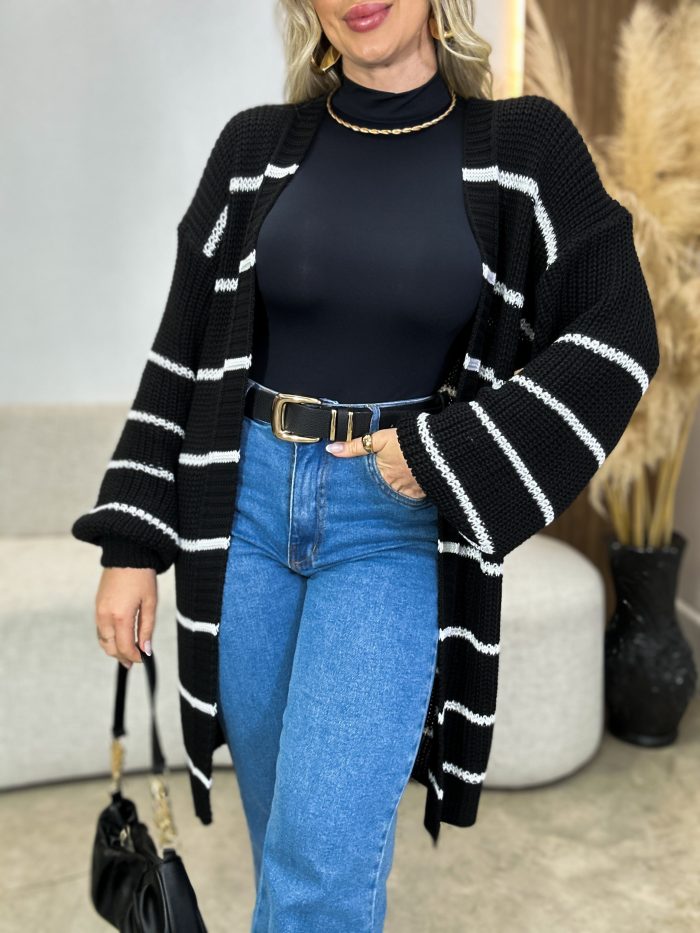 Cardigan Helena Preto