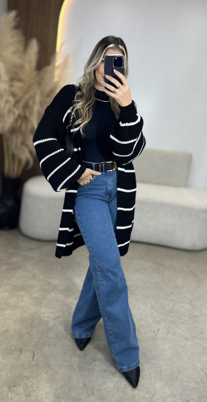 Cardigan Helena Preto