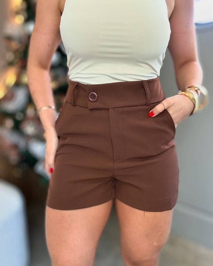 Short Fancy Marrom