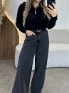 Calça Wide Leg Estonada