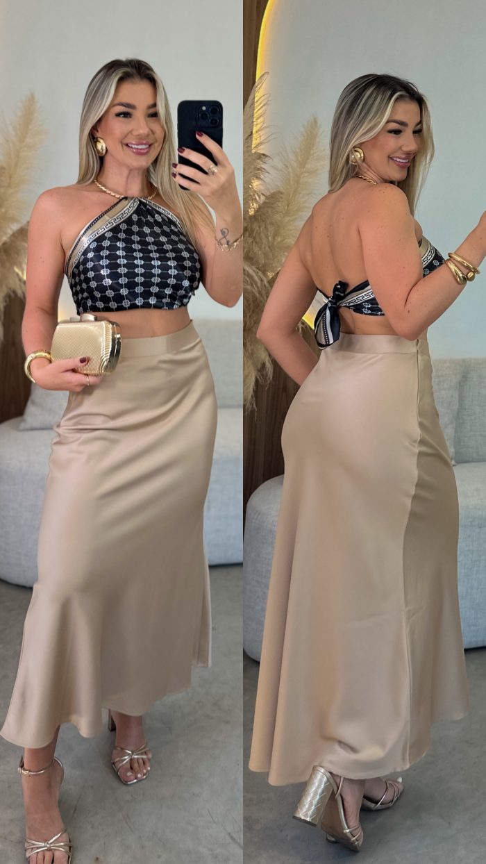 Saia Cetim Nude