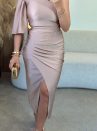 Saia Midi Cirre Nude